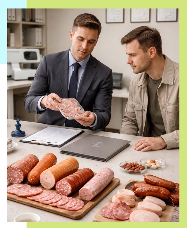 Сертификация колбасных изделий в Курчатове от 7641 р. | Алешин-Крч