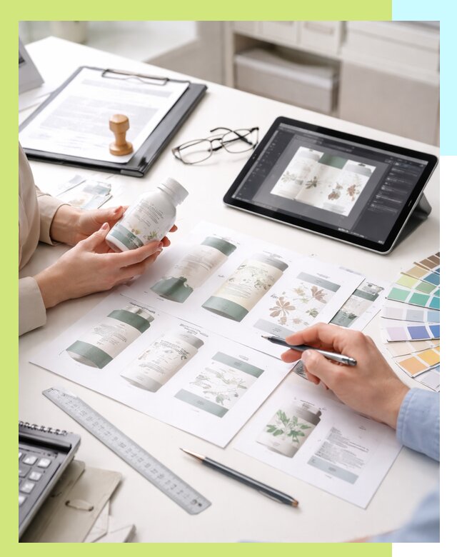 Профессиональная разработка дизайна и текста этикетки продукции в Курчатове