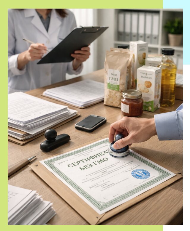 Получение сертификата Без ГМО для продукции в Курчатове
